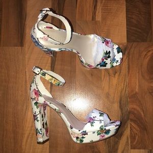 David’s Bridal floral heels